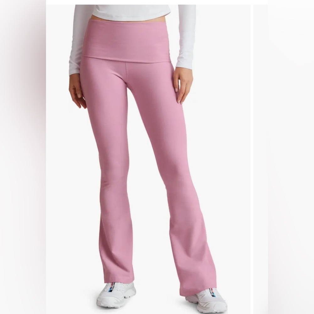 Beyond Yoga Pink SpaceDye Flare Leggings